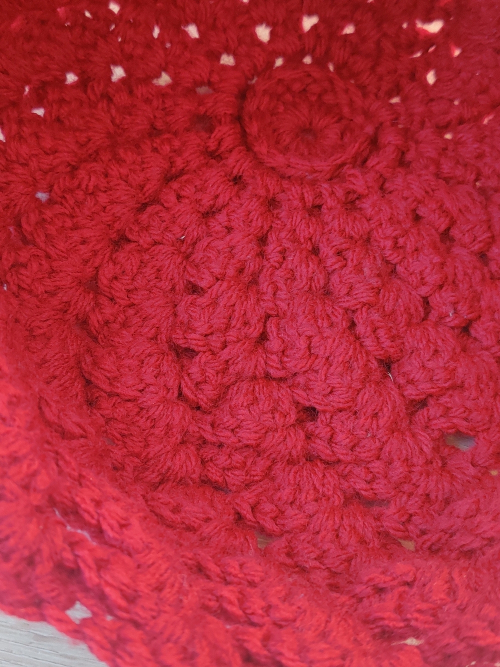 Hand-Crocheted Wool Beanie – Textured – One Size - Picture 6 of 7